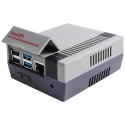 52Pi ABS Raspberry Pi Case for Raspberry Pi 4B, Grey, Retro Style with 3510 Fan, Model ZP-0086