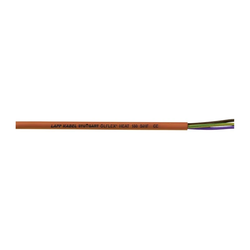 Lapp ÖLFLEX HEAT 180 SiHF Power Cable, 4 Cores 18 AWG, Unscreened, 50m, Silicone Rubber Sheath 00460093