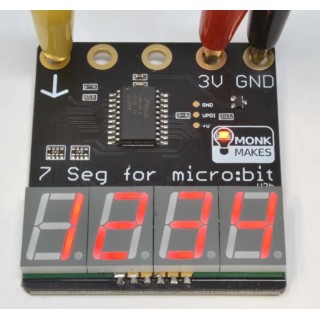 Monk Makes BBC Micro:bit Add-on Four-Digit 7-Segment Display SKU00066