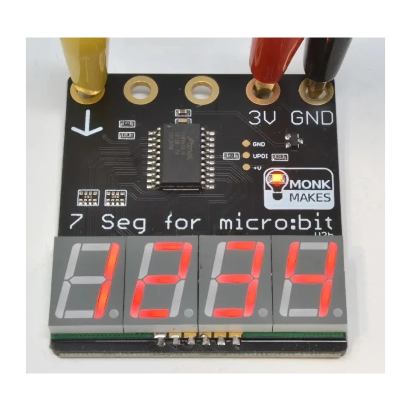 Monk Makes BBC Micro:bit Add-on Four-Digit 7-Segment Display SKU00066
