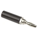 Mueller Electric Black Male Banana Plug, 4 mm Connector, Plug-In Termination, 15A, Nickel Plating BU-00244-0