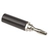 Mueller Electric Black Male Banana Plug, 4 mm Connector, Plug-In Termination, 15A, Nickel Plating BU-00244-0
