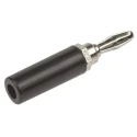 Mueller Electric Black Male Banana Plug, 4 mm Connector, Plug-In Termination, 15A, Nickel Plating BU-00244-0