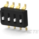 TE Connectivity Raised Rotary Coded DIP Switch Surface Mount EDS04SGNNTU04Q