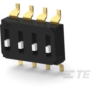 TE Connectivity Raised Rotary Coded DIP Switch Surface Mount EDS04SGNNTU04Q