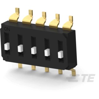TE Connectivity Raised Rotary Coded DIP Switch Surface Mount EDS05SGNNTR04Q