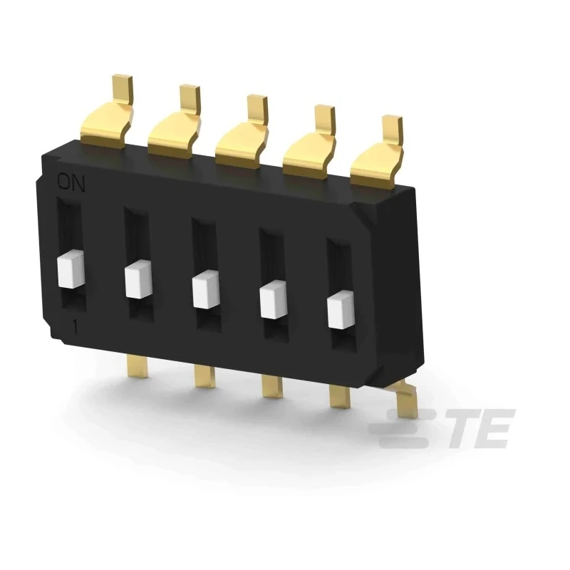 TE Connectivity Raised Rotary Coded DIP Switch Surface Mount EDS05SGNNTR04Q