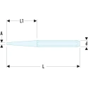 Facom 1-Piece Centre Punch, 3mm Shank Diameter, 120mm Overall Length, Zinc Plated 247.3