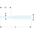 Facom 1-Piece Drift Punch, 5mm Shank Diameter, 150mm Overall Length, Hardened Steel Tip 248.5