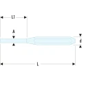 Facom 1-Piece Drift Punch with 8mm Shank, 200mm Overall Length 249.8