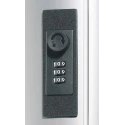 Durable Silver Aluminium Wall-Mount Key Cabinet 280mm Height 118mm Depth 18-Key Capacity 196923