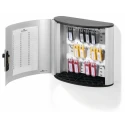 Durable Silver Aluminium Wall-Mount Key Cabinet 280mm Height 118mm Depth 18-Key Capacity 196923