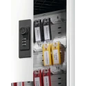 Durable Silver Aluminium Wall-Mount Key Cabinet 280mm Height 118mm Depth 18-Key Capacity 196923