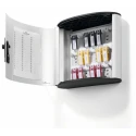 Durable Silver Aluminium Wall-Mount Key Cabinet 280mm Height 118mm Depth 18-Key Capacity 196923