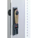 Durable Silver Aluminium Wall-Mount Key Cabinet 280mm Height 118mm Depth 18-Key Capacity 196923