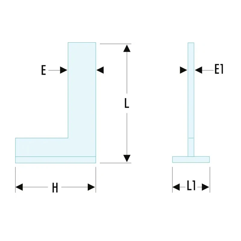 Facom Metric Engineer Square 500 mm Blade Length, 5 mm Blade Thickness, 20 mm Blade Width, 40 mm Stock Thickness DELA.1257.10