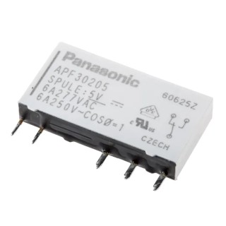 Panasonic PCB Power Relay, 5V DC Coil, 6A Switching Current, SPDT APF30205