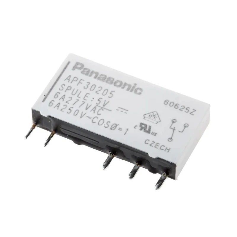 Panasonic PCB Power Relay, 5V DC Coil, 6A Switching Current, SPDT APF30205