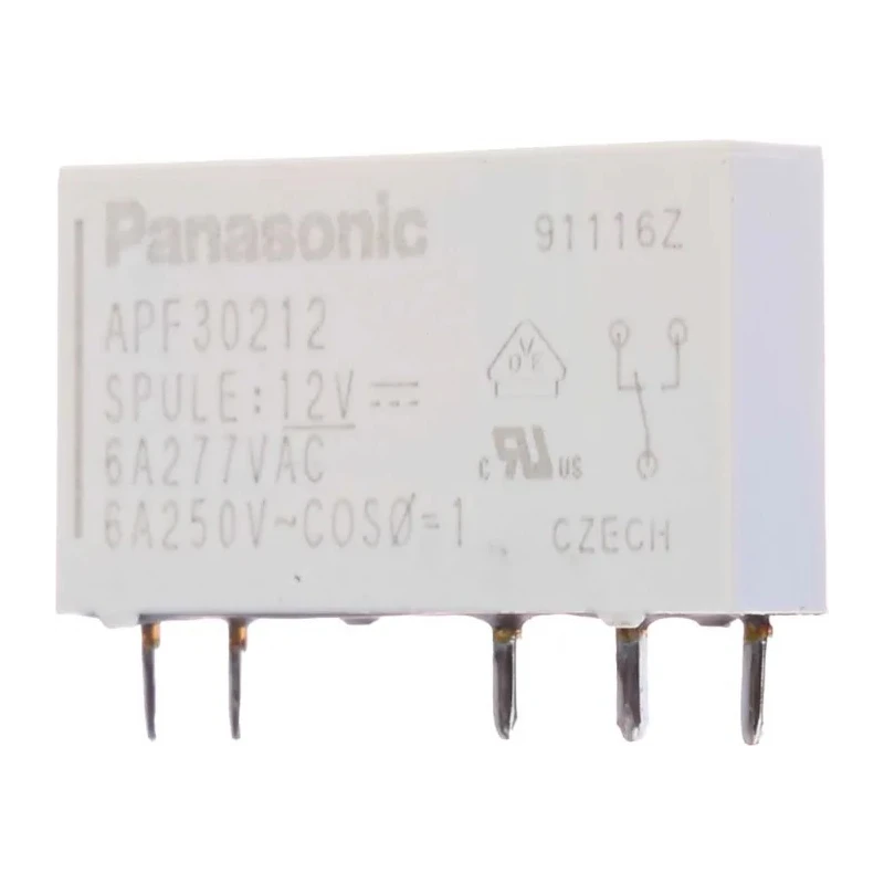 Panasonic PCB Power Relay 12V DC Coil 6A Switching Current SPDT APF30212