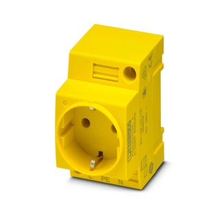 Phoenix Contact Plug Socket Yellow DIN Rail Mount 250VAC 16A 1068038