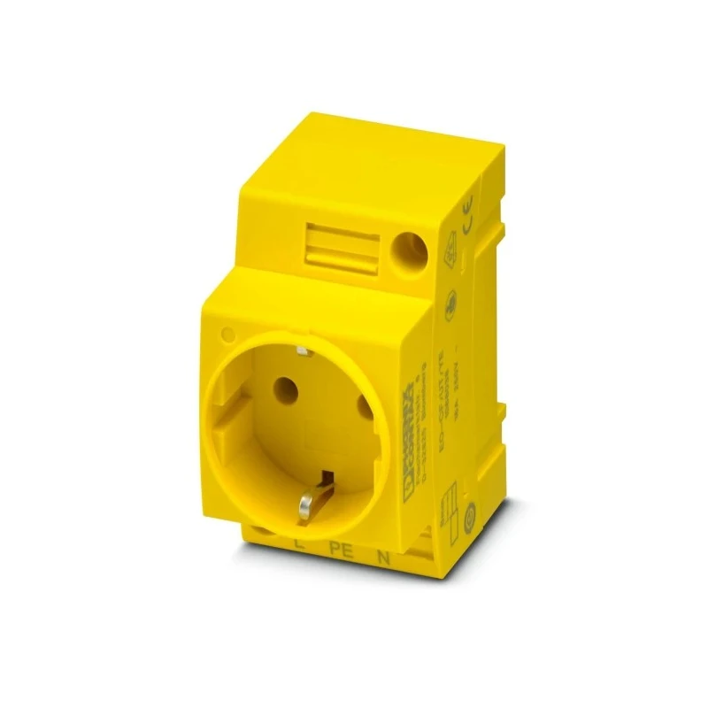 Phoenix Contact Plug Socket Yellow DIN Rail Mount 250VAC 16A 1068038