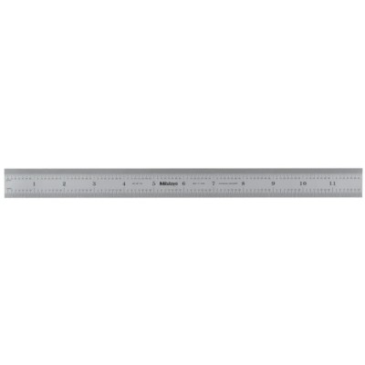 Mitutoyo 300 mm Steel Ruler Imperial Metric UKAS Calibrated 182-125