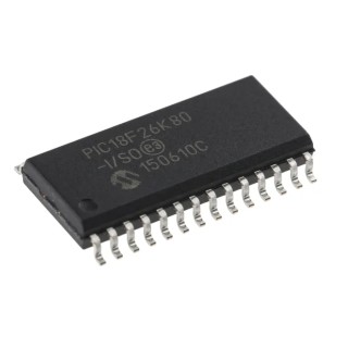 Microchip PIC18F26K80-I/SO 8-bit PIC18F Microcontroller 64 MHz 64kB FLASH 28-Pin SOIC
