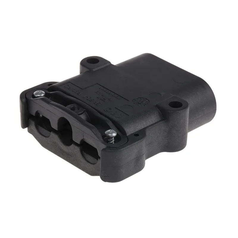 Anderson Power Products E80 Series 2 Way Male Battery Connector, Straight, Feed Through, 600V, 80A E80425-0009