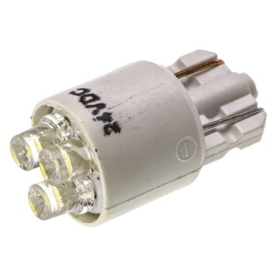 JKL Components White Indicator Lamp, 24V DC, Wedge Base, 10.4 mm Diameter LE-0903-04W