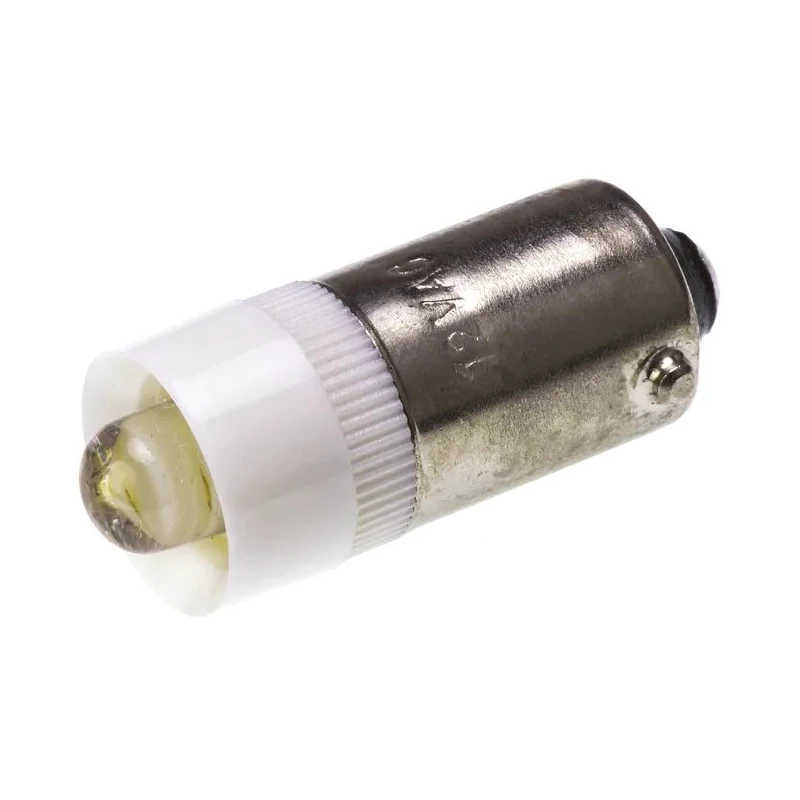 JKL Components White Indicator Lamp BA9 Base 9.6 mm Diameter LE-BA9S-12W