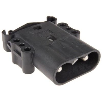Anderson Power Products E16 Series 2 Way Male Battery Connector, Straight Feed Through, 600V, 160A E16450-0008