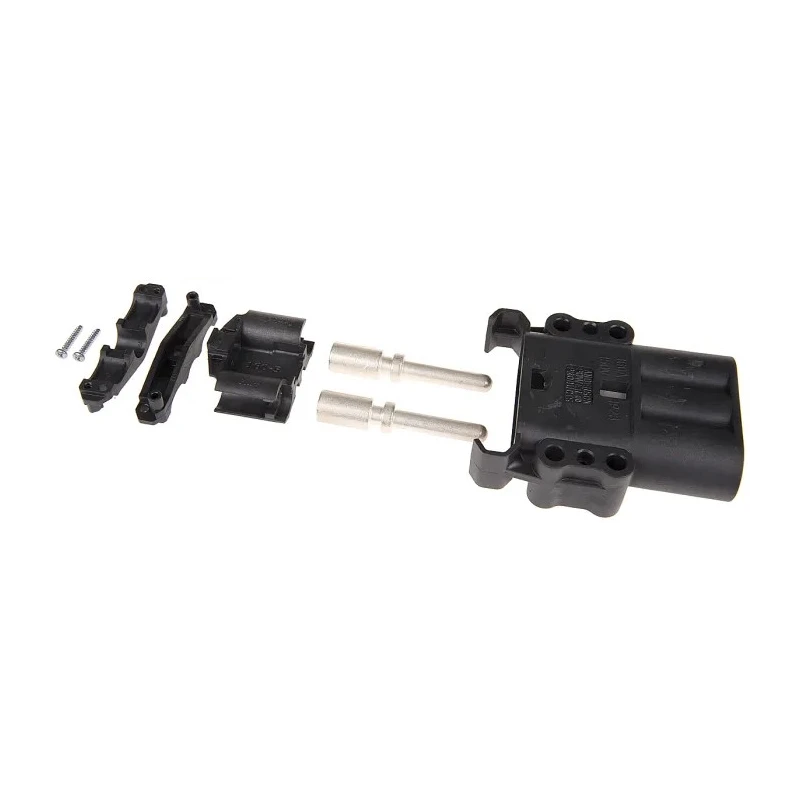 Anderson Power Products E16 Series 2 Way Male Battery Connector, Straight Feed Through, 600V, 160A E16450-0008