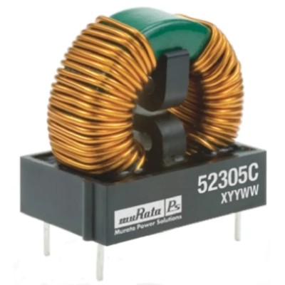 Murata Power Solutions 3 mH Leaded Inductor 3.5 A Idc 45 mΩ Rdc 1500 Vrms 5200 52305C