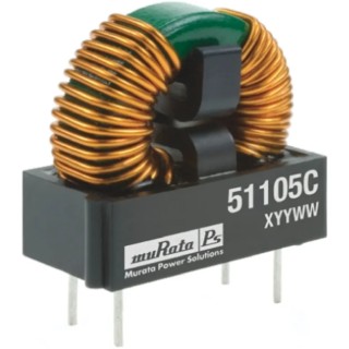 Murata Power Solutions 3 mH Leaded Inductor Radial Mount 1.9 A Idc 97 mΩ Rdc 21mm Diameter 24mm Height Model 51305C