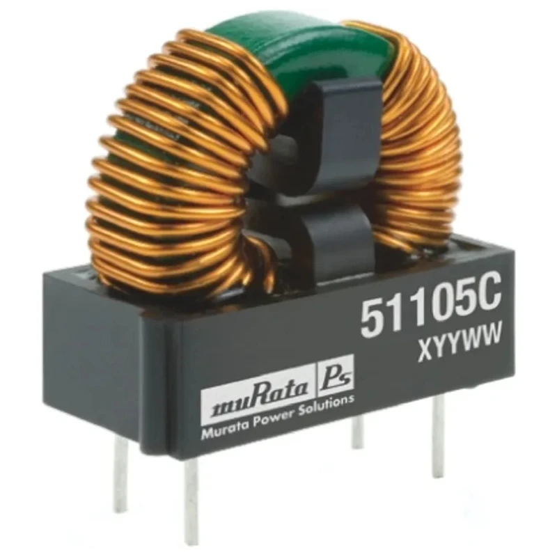 Murata Power Solutions 3 mH Leaded Inductor Radial Mount 1.9 A Idc 97 mΩ Rdc 21mm Diameter 24mm Height Model 51305C
