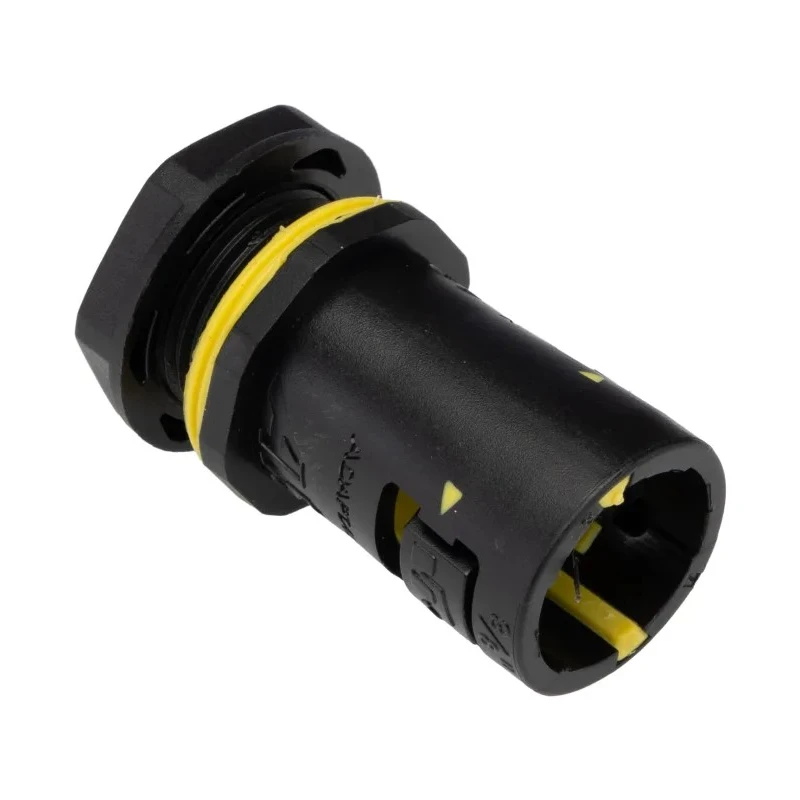Adaptaflex Conduit Fitting, 16 mm Nominal Size, Polyamide 66, Black, M20 Thread, IP68 Rated 7TCA296170R0144 AT16/M20/A/BLY