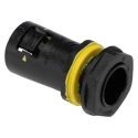 Adaptaflex Conduit Fitting, 16 mm Nominal Size, Polyamide 66, Black, M20 Thread, IP68 Rated 7TCA296170R0144 AT16/M20/A/BLY