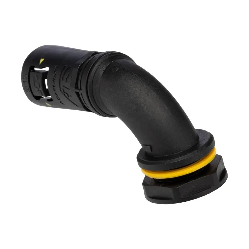 Adaptaflex Conduit Fitting 16 mm Nominal Size M20 Polyamide 66 Black IP68 Rated 7TCA296170R0152 AT16/M20/C90/BLY