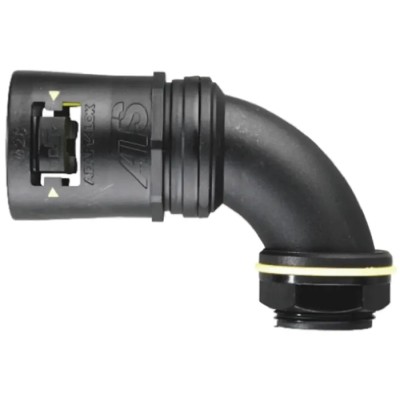 Adaptaflex Conduit Fitting, Nominal Size 16 mm, M16 Thread, Polyamide 66, Black, IP68 7TCA296170R0112 AT16/M16/C90/BLY