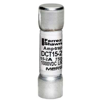 Mersen 15A Fast Acting Melamine Cartridge Fuse 10 x 38 mm DCT15-2