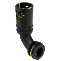 Adaptaflex Conduit Fitting Polyamide 66 Black M20 Thread, 21 mm Nominal Size, IP68 IP69K 7TCA296170R0256 AT21/M20/C90/BLY