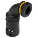 Adaptaflex Conduit Fitting Polyamide 66 Black M20 Thread, 21 mm Nominal Size, IP68 IP69K 7TCA296170R0256 AT21/M20/C90/BLY
