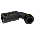 Adaptaflex Conduit Fitting Polyamide 66 Black M20 Thread, 21 mm Nominal Size, IP68 IP69K 7TCA296170R0256 AT21/M20/C90/BLY