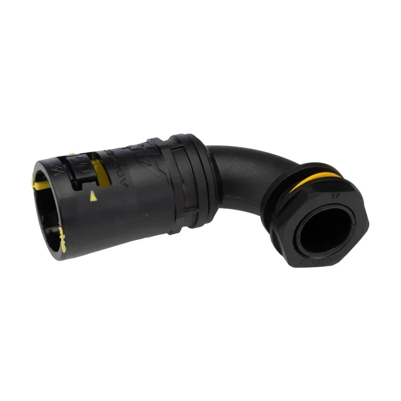 Adaptaflex Conduit Fitting Polyamide 66 Black M20 Thread, 21 mm Nominal Size, IP68 IP69K 7TCA296170R0256 AT21/M20/C90/BLY