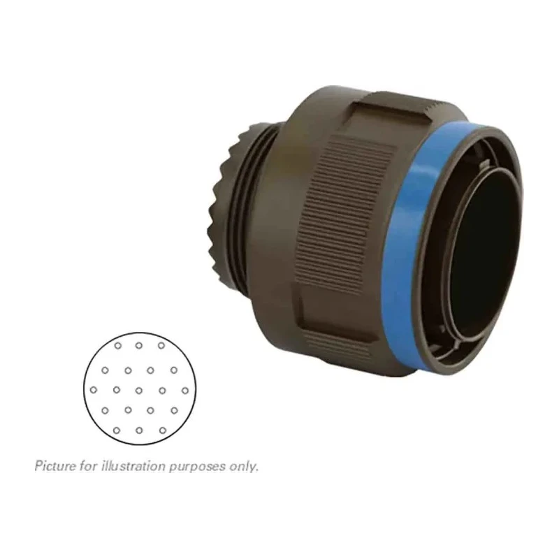 Souriau Sunbank by Eaton 19 Way Copper Alloy Straight MIL Spec Circular Connector Male, Male Contacts, Shell Size 8D515W19PN
