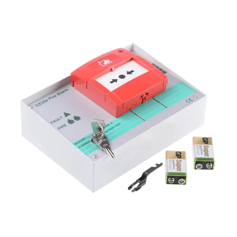 Hoyles Battery Powered Fire Alarm Kit, Gemini Standalone Manual Fire Alarm with Piezo-Electric Sounder GX20e