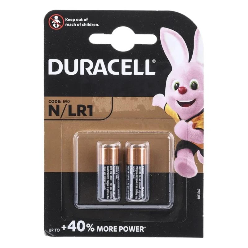 Duracell Alkaline 1.5 V LR1 Battery, 825 mAh, 12 mm x 30.2 mm 5000394203983