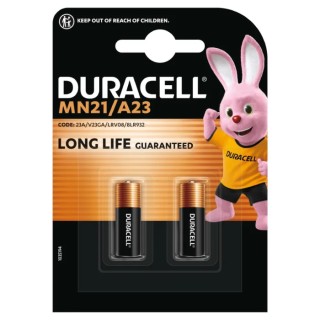 Duracell Alkaline Battery 12 V, 33 mAh Capacity, 10.3 mm Diameter x 28.5 mm Height MN21 P2 RS