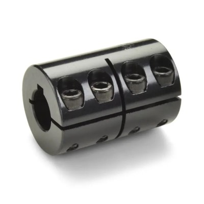 Ruland One Piece Clamp Style Black Oxide Steel Coupler, 42 mm OD, Keyway, 350 Nm Torque, 4000 rpm MCLC-20-20-F