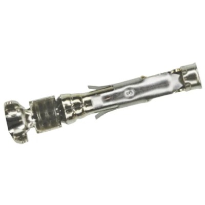 TE Connectivity Type III Series Female Crimp Terminal, 13A, 18-14 AWG Wire Size, Gold Plated Brass Contact 66598-2